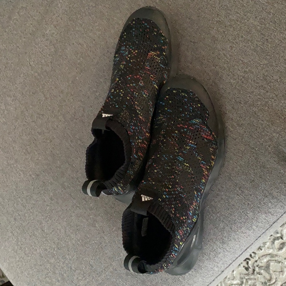 Adidas no lace rainbow ultra boost sneakers